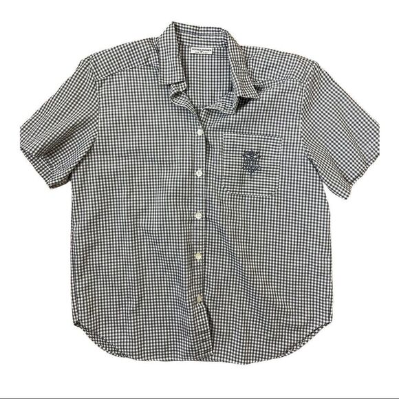ALFRED DUNNER Gray White Checked Blouse Size 16 - Picture 6 of 8